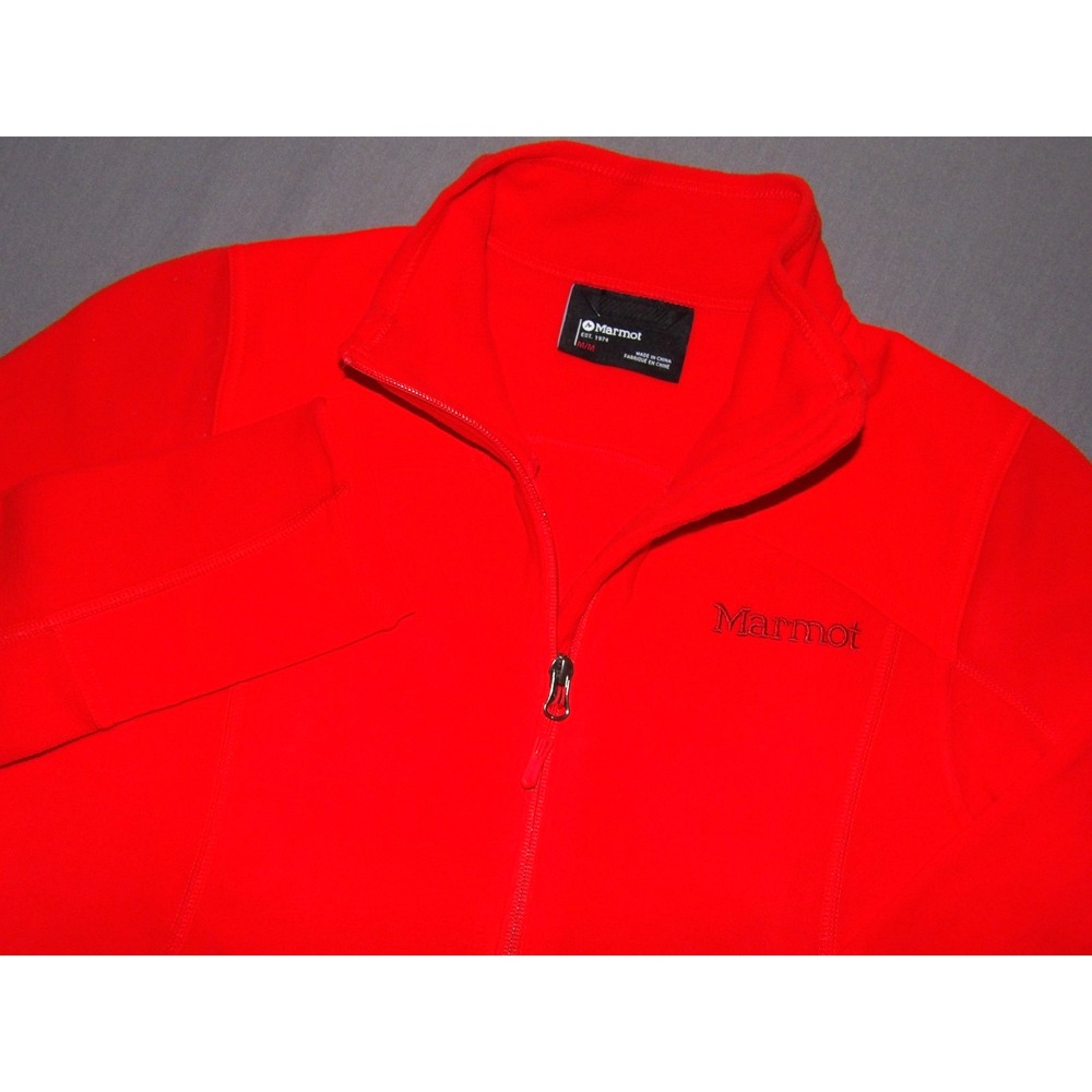 MARMOT Zip-Up Orange Mid-Weight Outdoor Fleece Jacket Women's Medium
